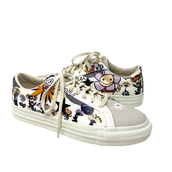Converse One Star Ox Sneaker Low Top Men Size Canvas Egret Flower Casual 172933C - Picture 10 of 12
